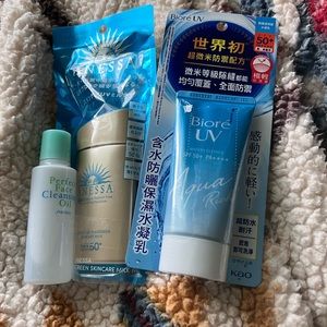 Biore Sunscreen & ANESSA Perfect UV Sunscreen Skincare Milk- Both Brand New